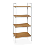Estantería de baño de madera blanca industrial