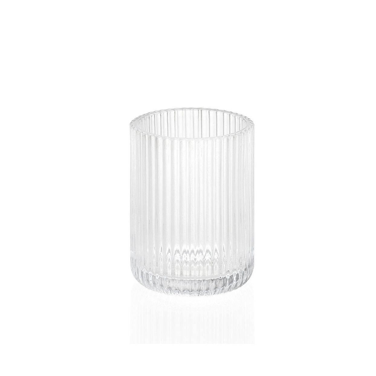 Portacepillos de cuarto de baño de cristal clásico