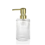 Dispensador de cuarto de baño de cristal clásico dorado