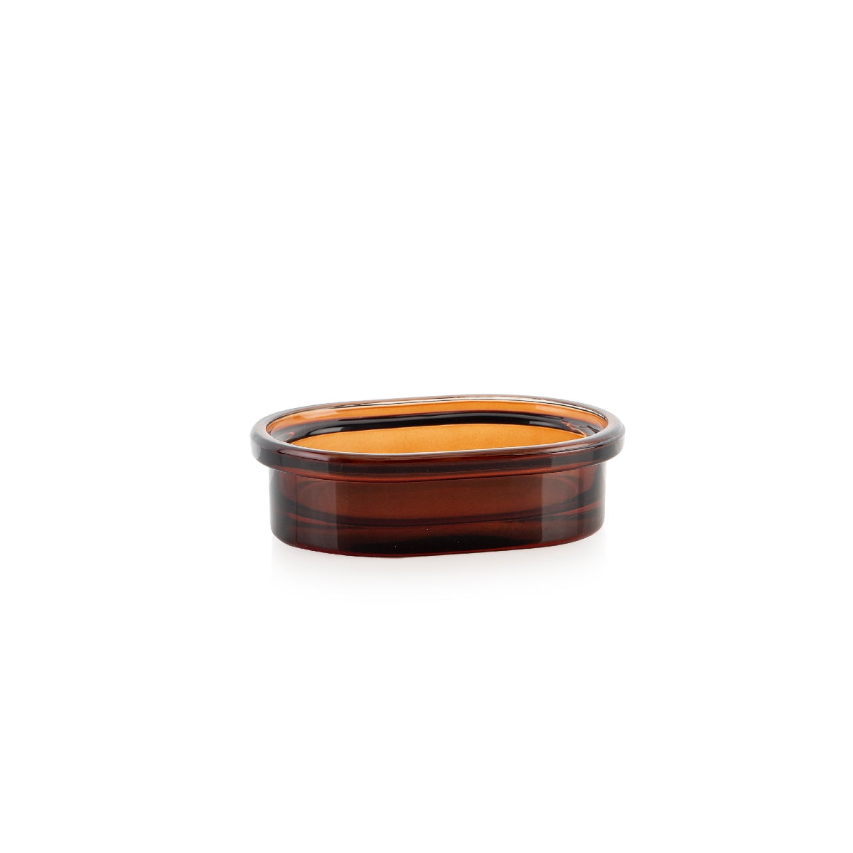 Jabonera de baño de cristal moderna marrón