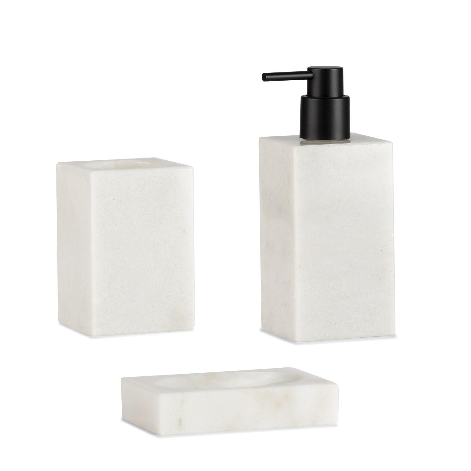 Dispensador de cuarto de baño de mármol blanco