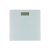 Báscula de baño blanca de cristal
