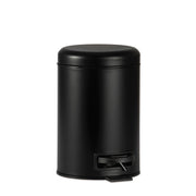 Papelera moderna de metal negro para baño
