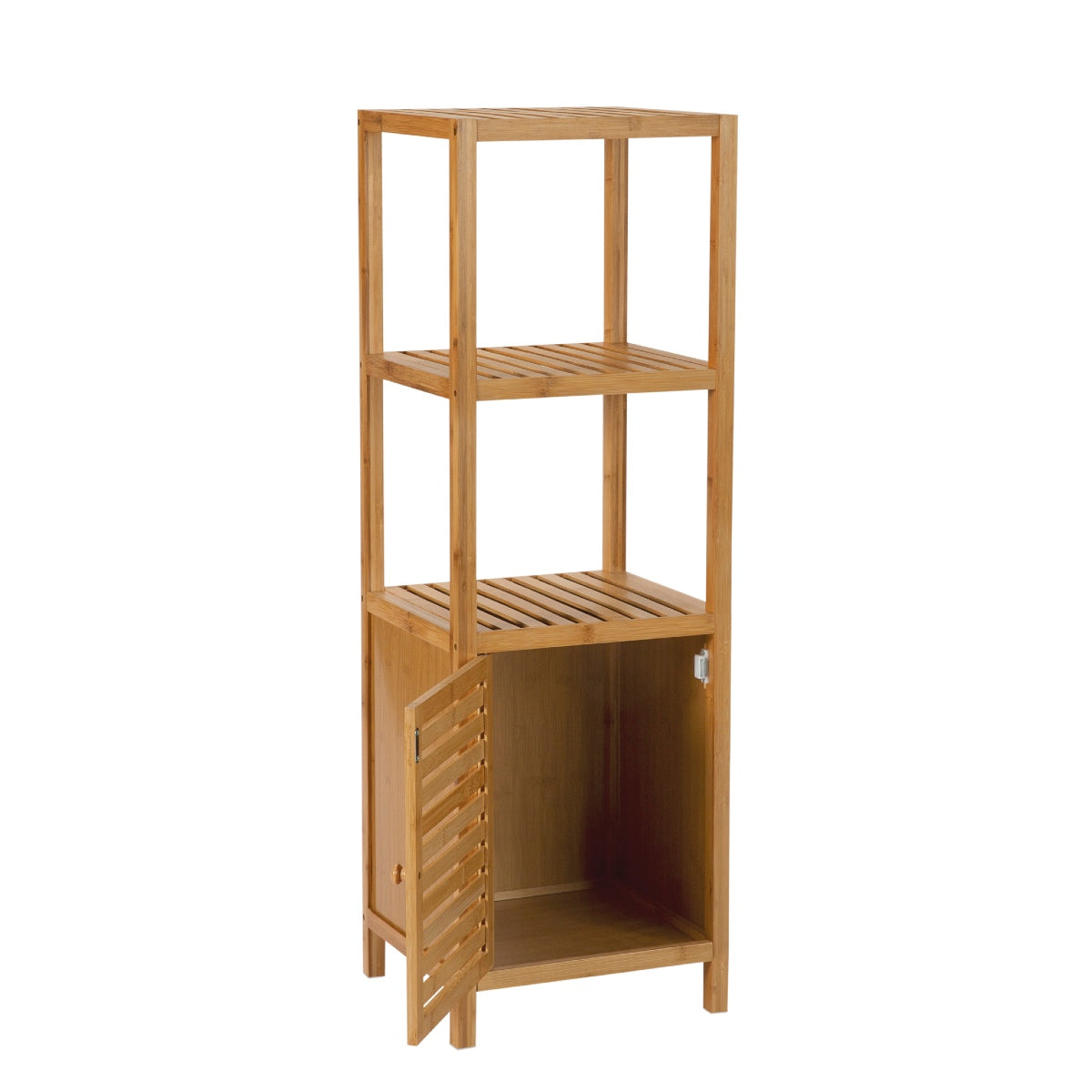 Armario de baño de bambú nórdico 110 cm