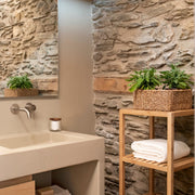 Armario de baño de bambú nórdico 110 cm