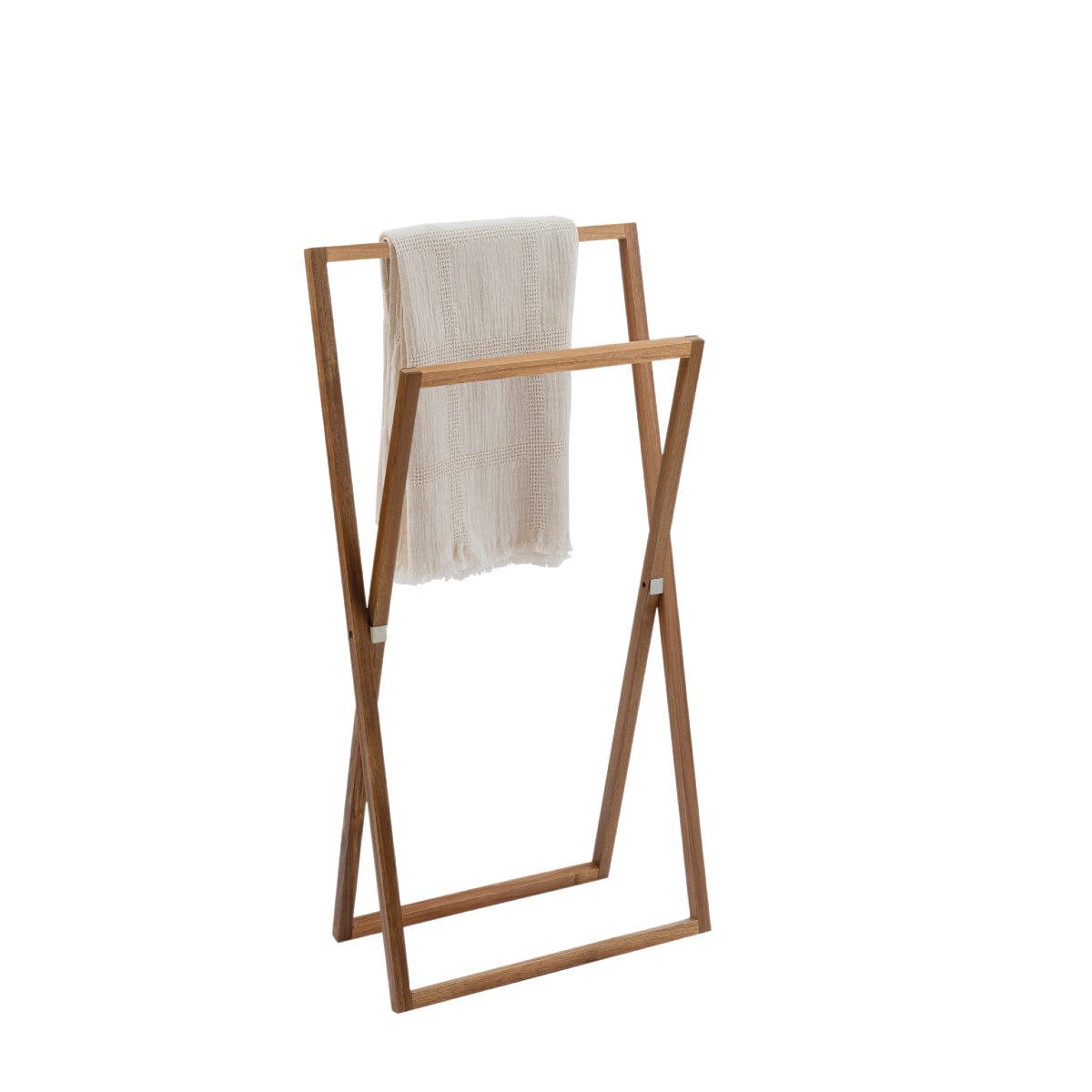 Toallero plegable de madera de acacia