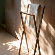 Toallero plegable de madera de acacia