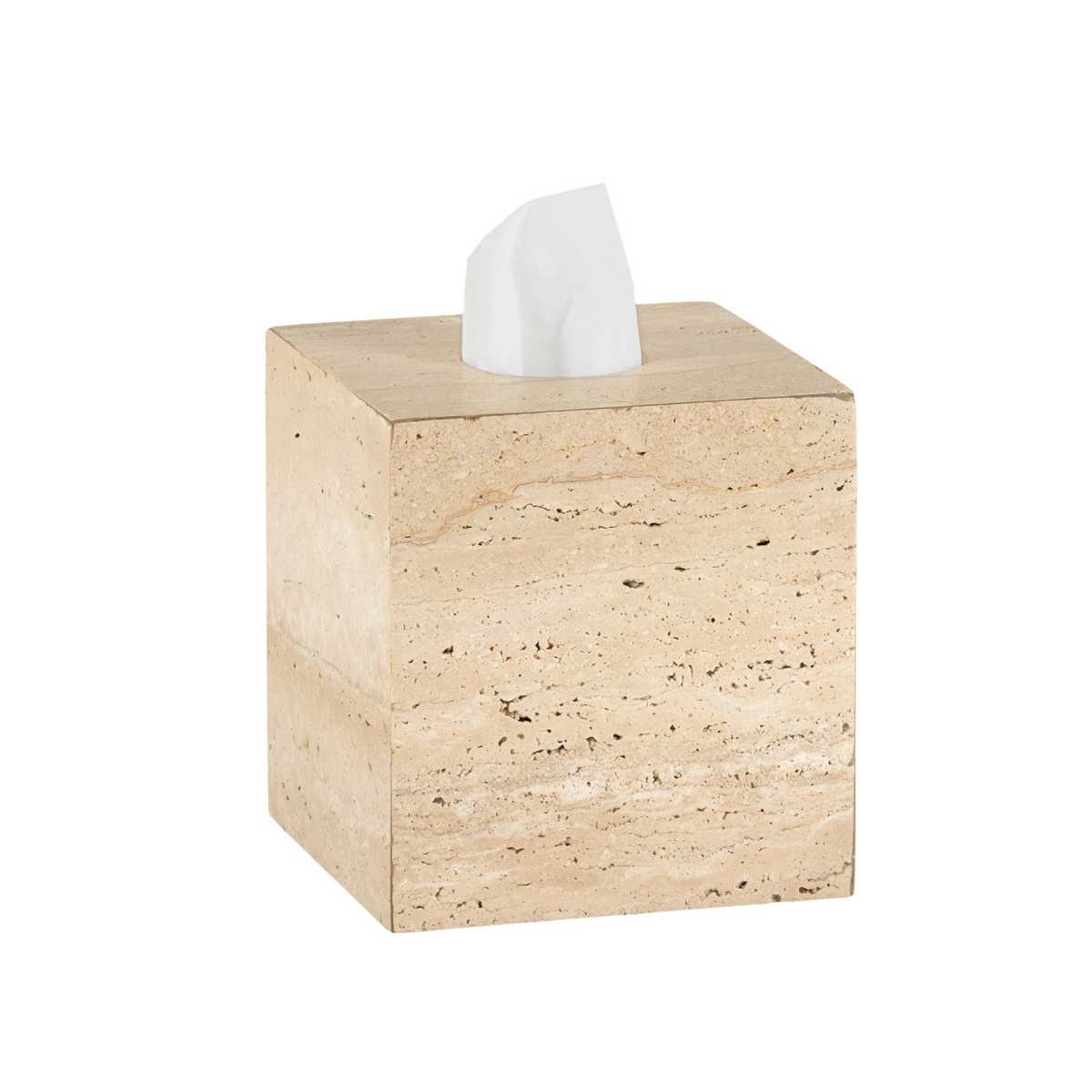 Caja de pañuelos mármol travertino