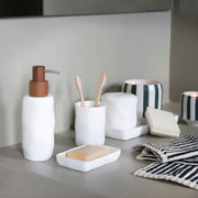 Dispensador de baño blanco de resina