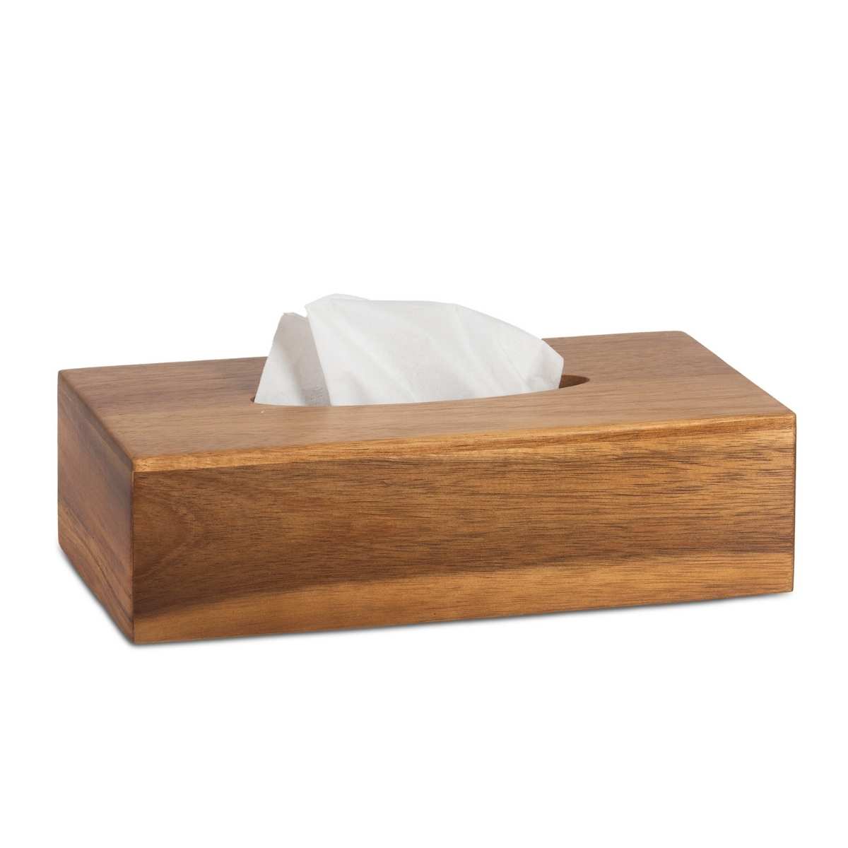 Caja de pañuelos de madera de acacia