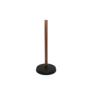 Portarrollos freestanding con base de cerámica negra y palo de madera de acacia, Andrea House