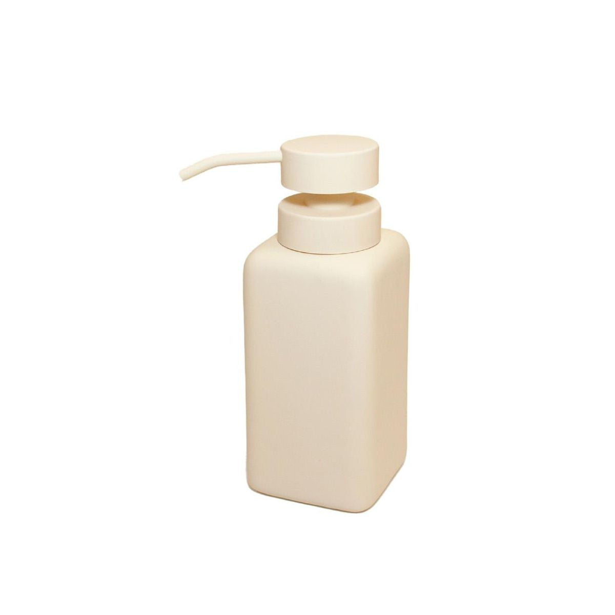 Dispensador de jabón cerámica Soft Touch crema rectangular, Andrea House
