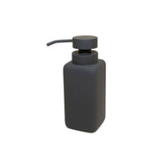 Dispensador de jabón cerámica Soft Touch gris antracita rectangular, Andrea House
