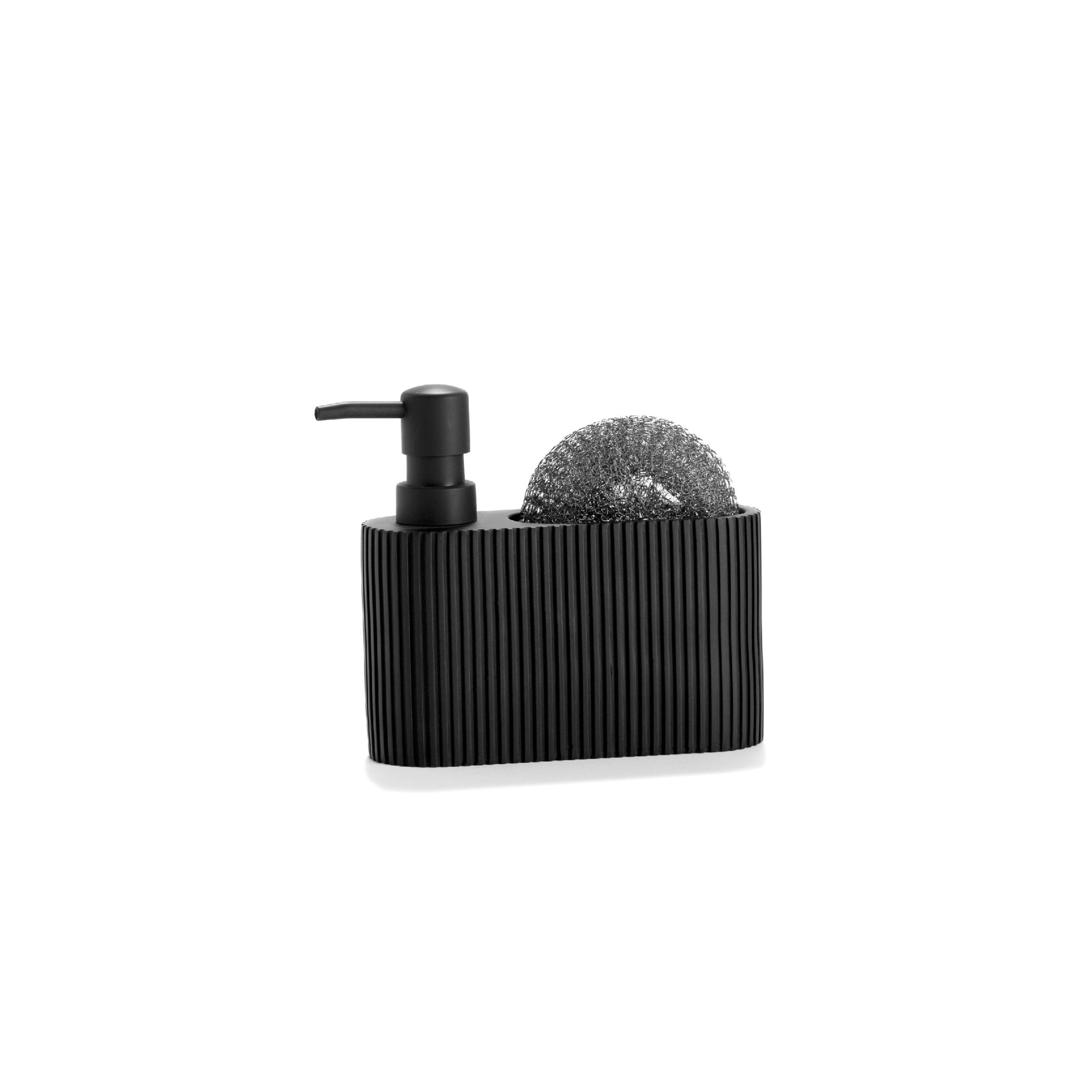 Dispensador de cocina de resina negro