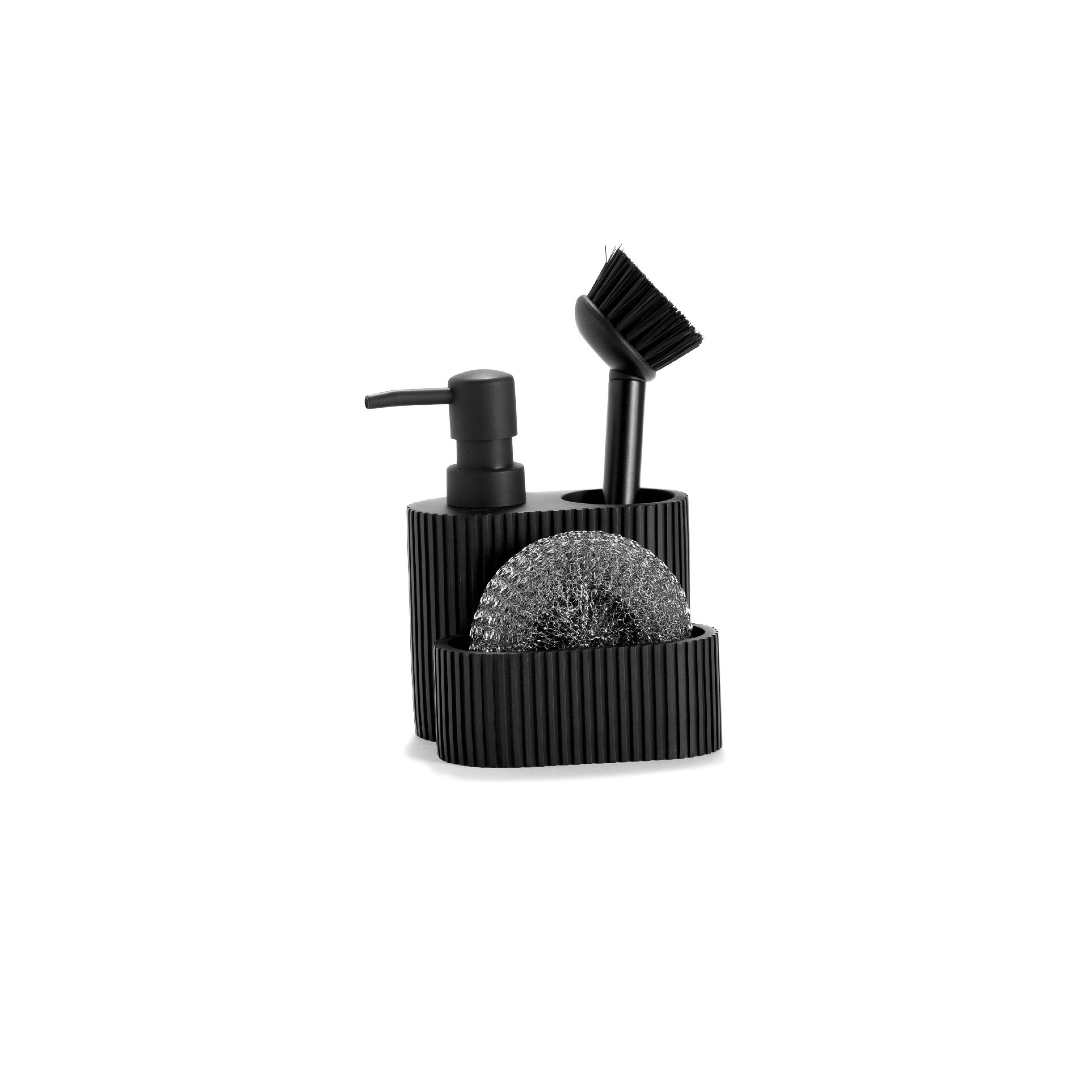Dispensador de lavavajillas de resina negro