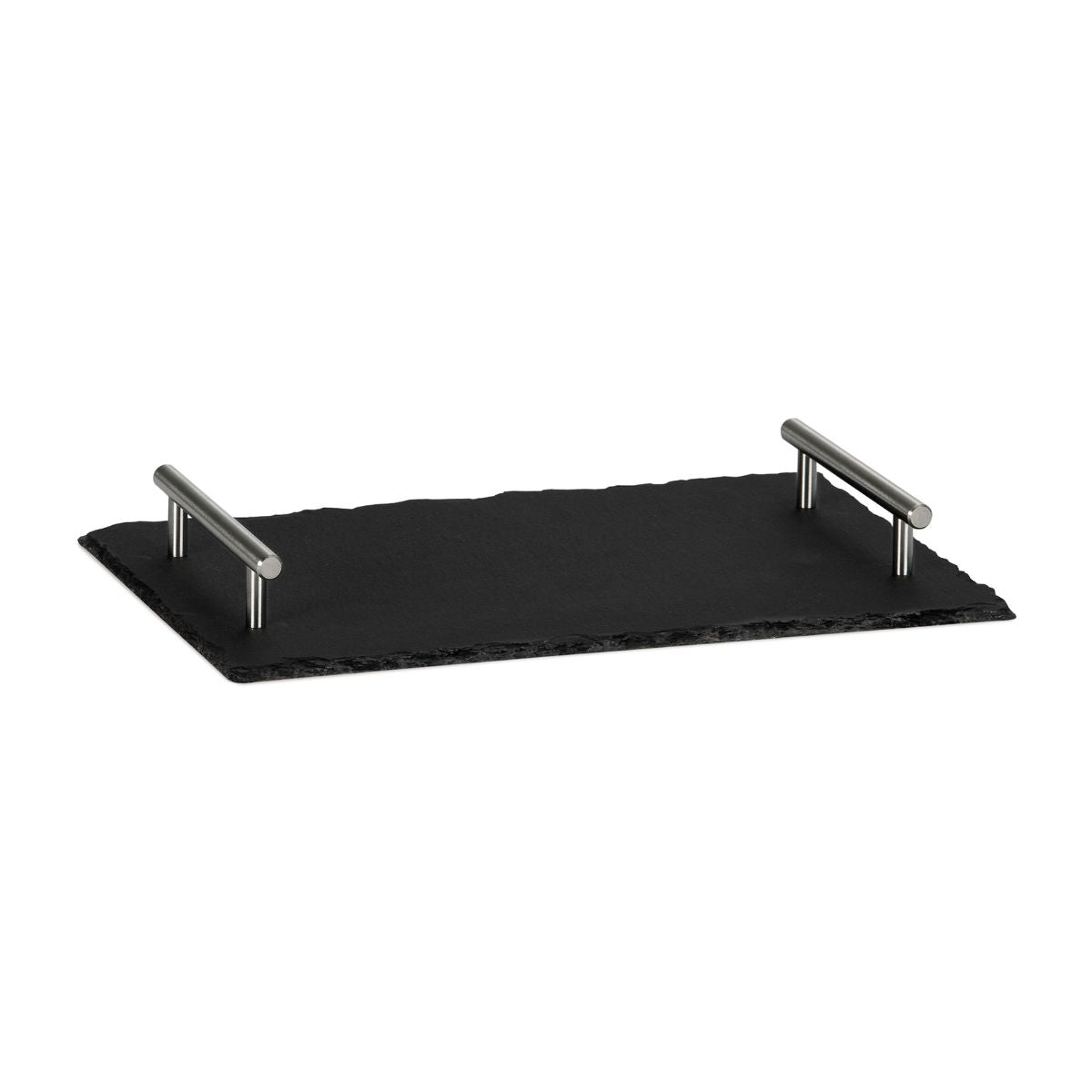 Bandeja rectangular negra de pizarra