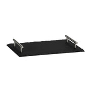 Bandeja rectangular negra de pizarra