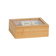 Caja para té de bambú