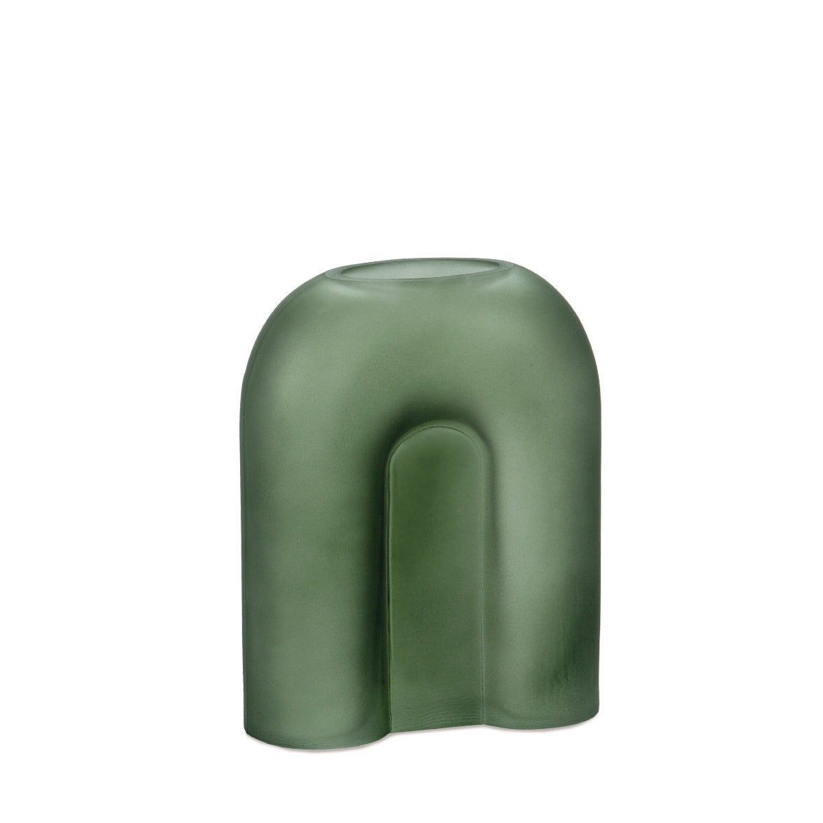 Jarrón decorativo de cristal verde 20cm