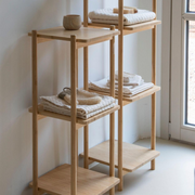 Estantería de baño de bambú con 3 estantes
