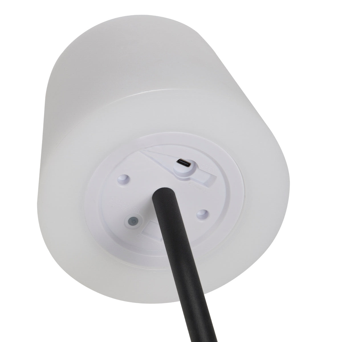 Lámpara de led inalámbrica de metal negra