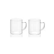 Set de 2 tazas para café y té de cristal