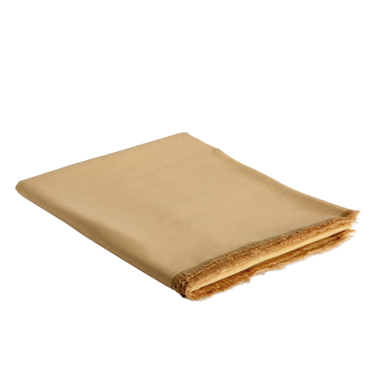 Mantel de mesa beige de lino con flecos 200 cm