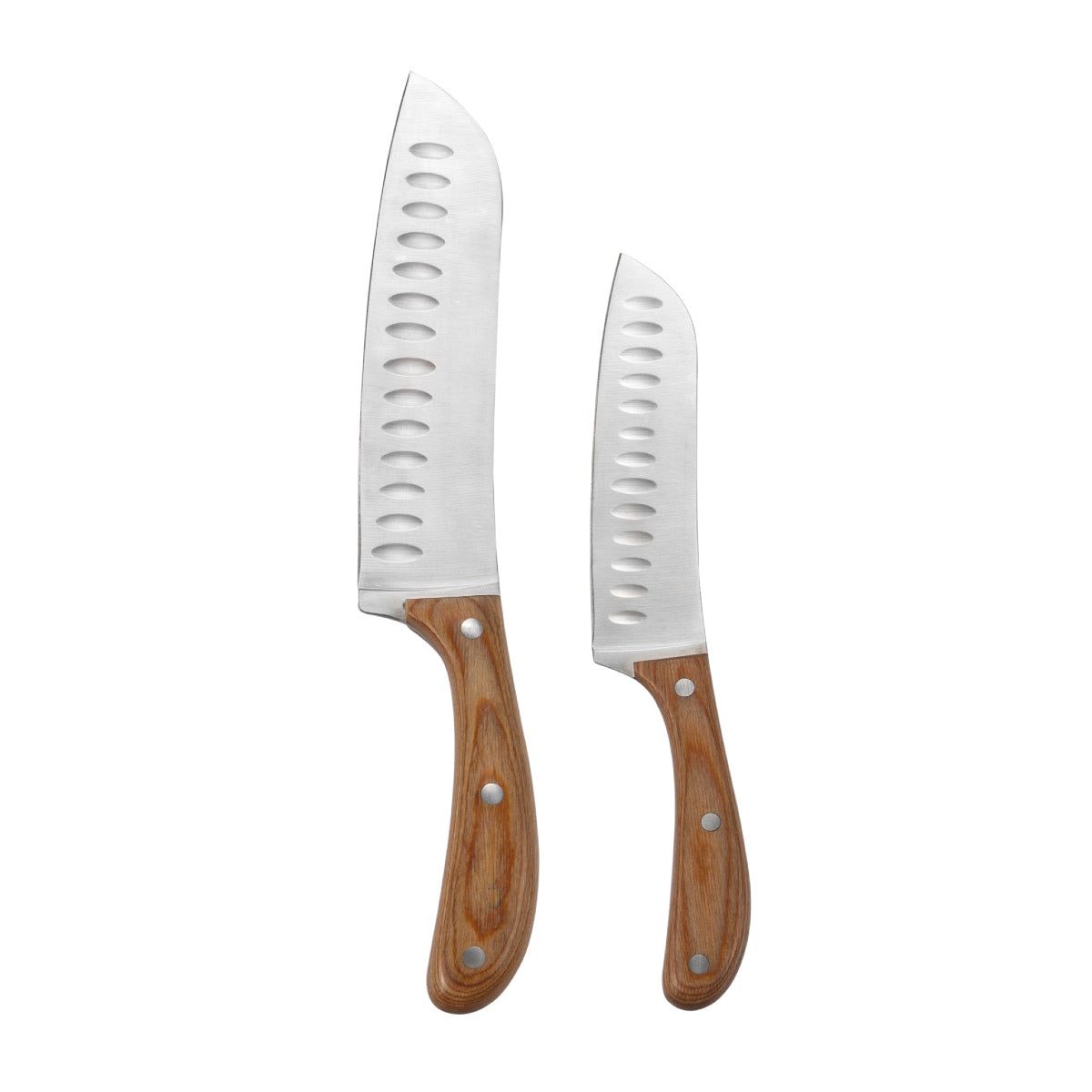 Set de 2 cuchillos santoku de madera de acacia