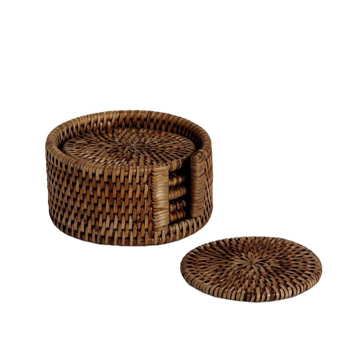 Posavasos de ratán marrón