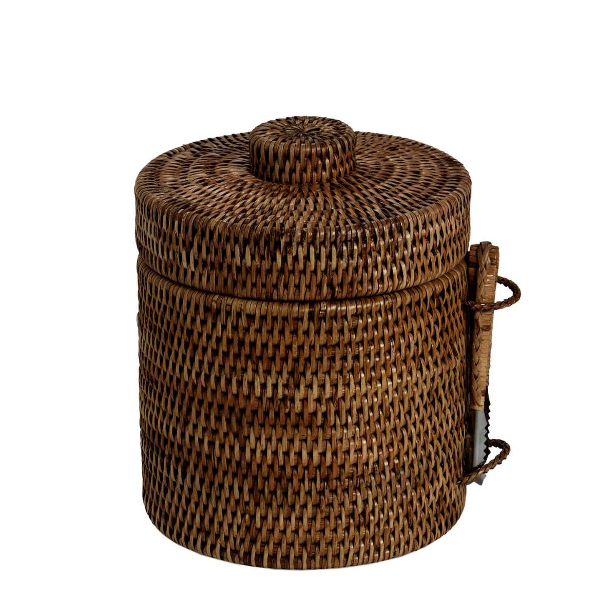 Cubitera de ratán marrón