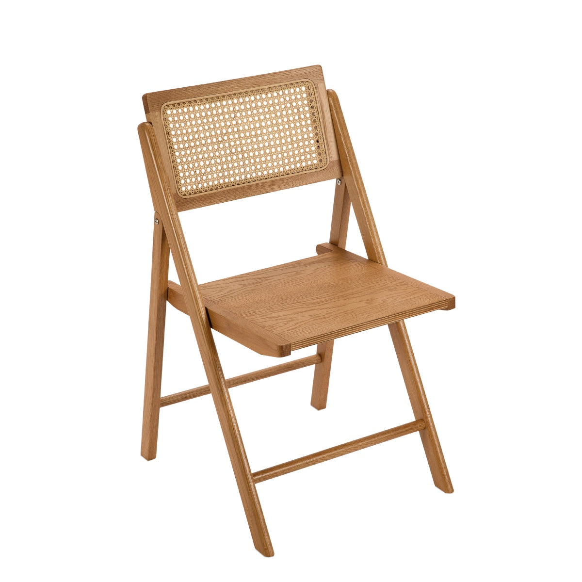 Silla plegable de roble natural