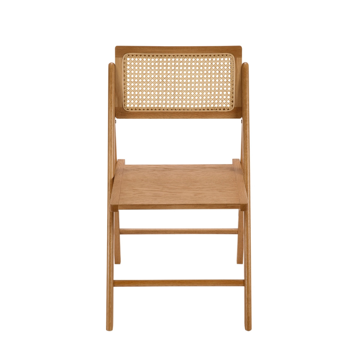 Silla plegable de roble natural