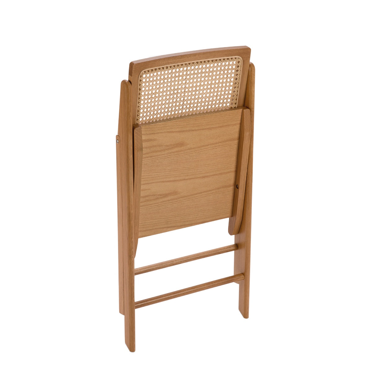 Silla plegable de roble natural