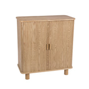 Armario de madera de fresno y pino con puertas correderas