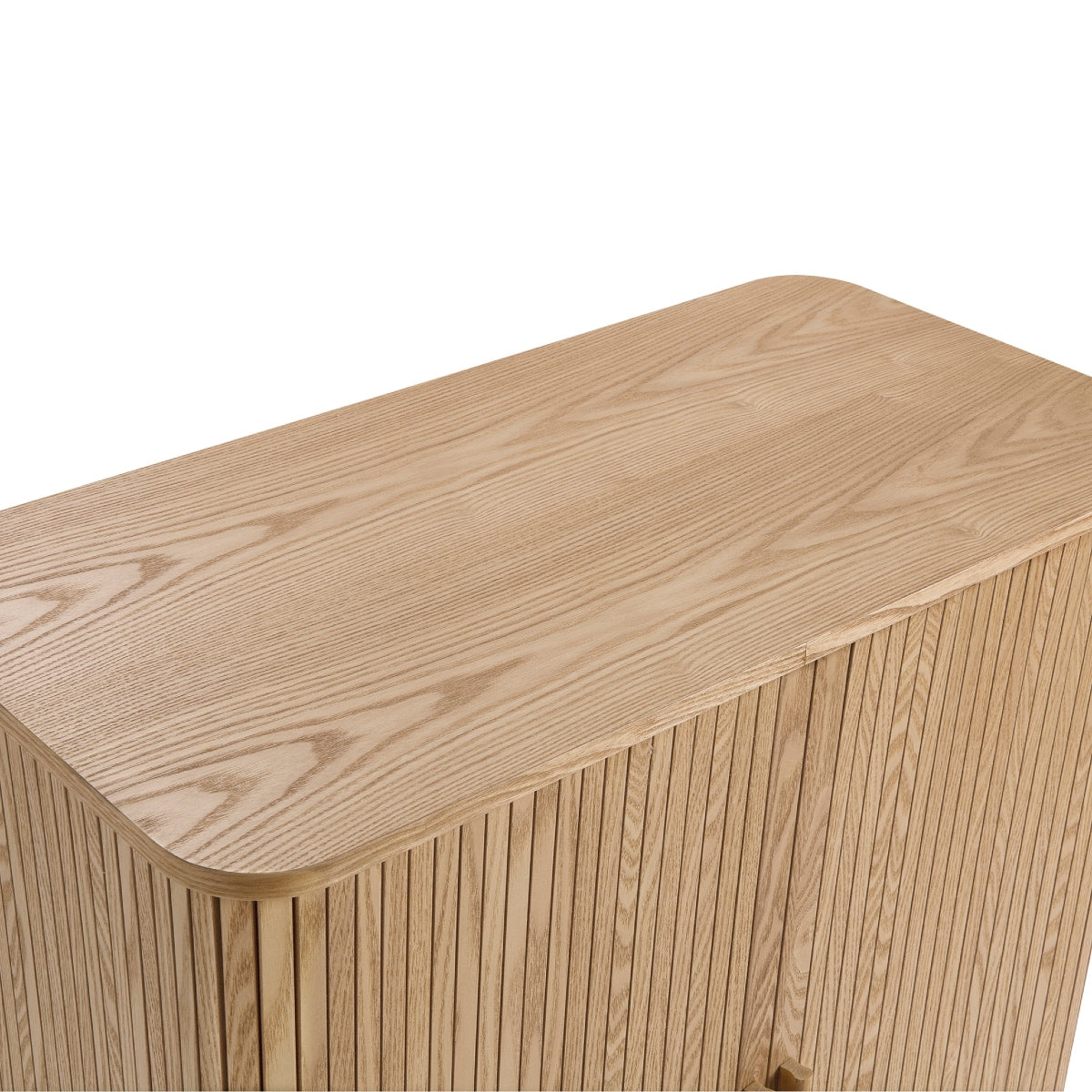 Armario de madera de fresno y pino con puertas correderas