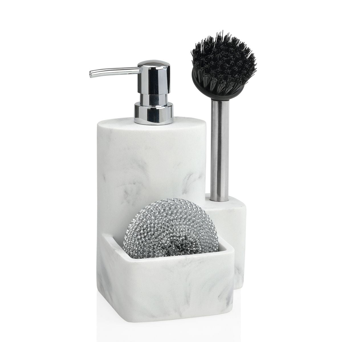 Dispensador de lavavajillas de mármol blanco