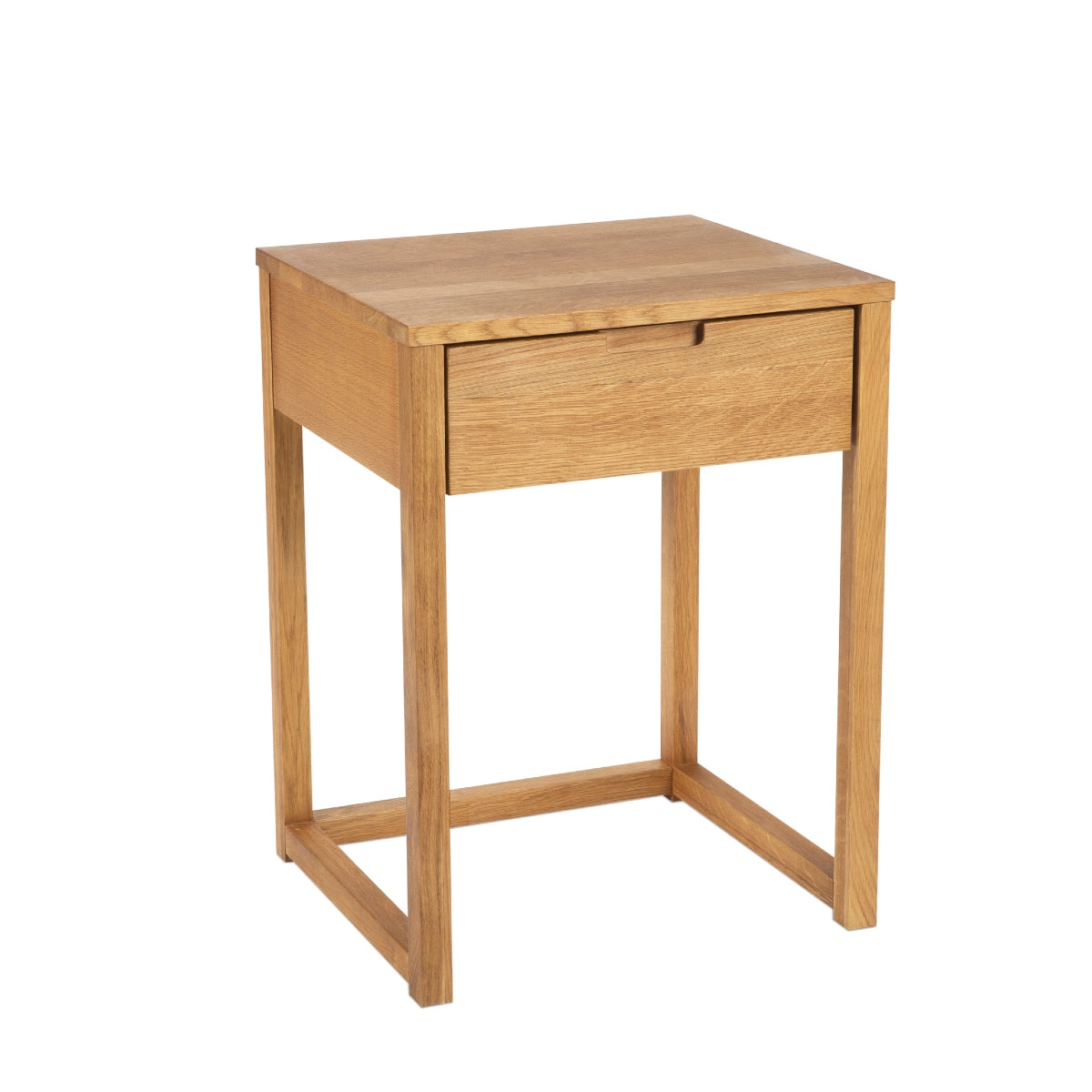 Mesita de noche moderna de madera de roble
