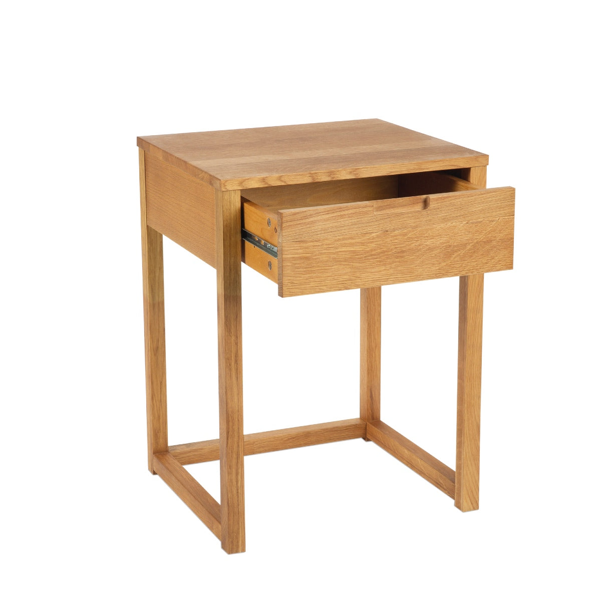 Mesita de noche moderna de madera de roble