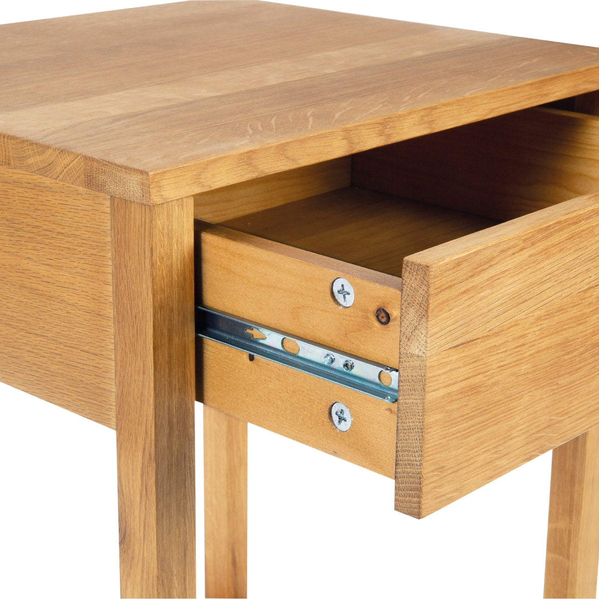 Mesita de noche moderna de madera de roble