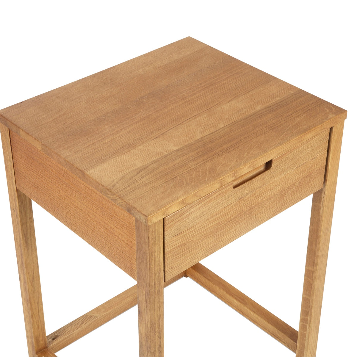 Mesita de noche moderna de madera de roble