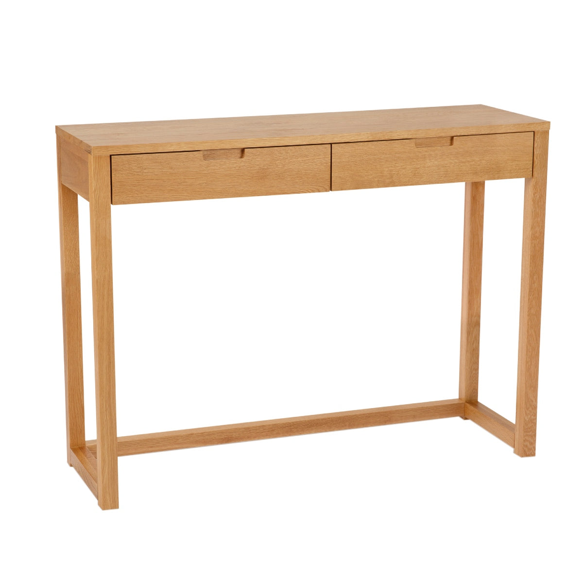 Mesa consola de madera de roble