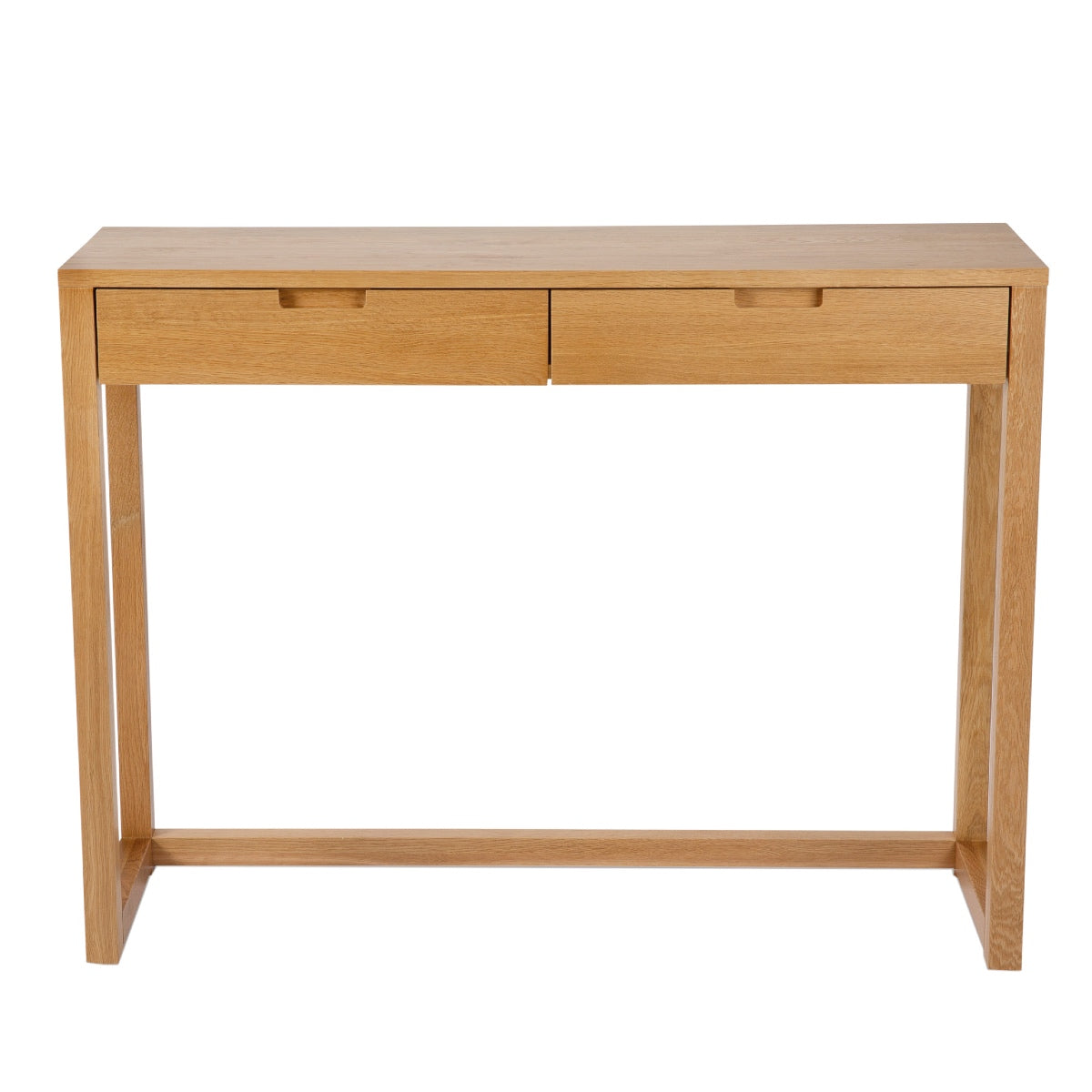 Mesa consola de madera de roble