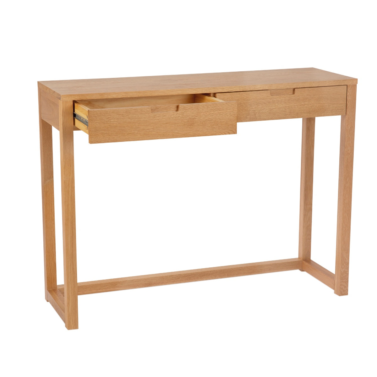 Mesa consola de madera de roble