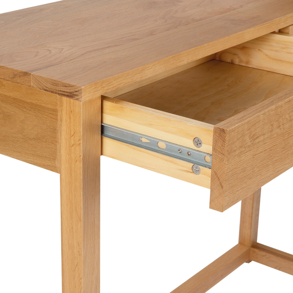 Mesa consola de madera de roble