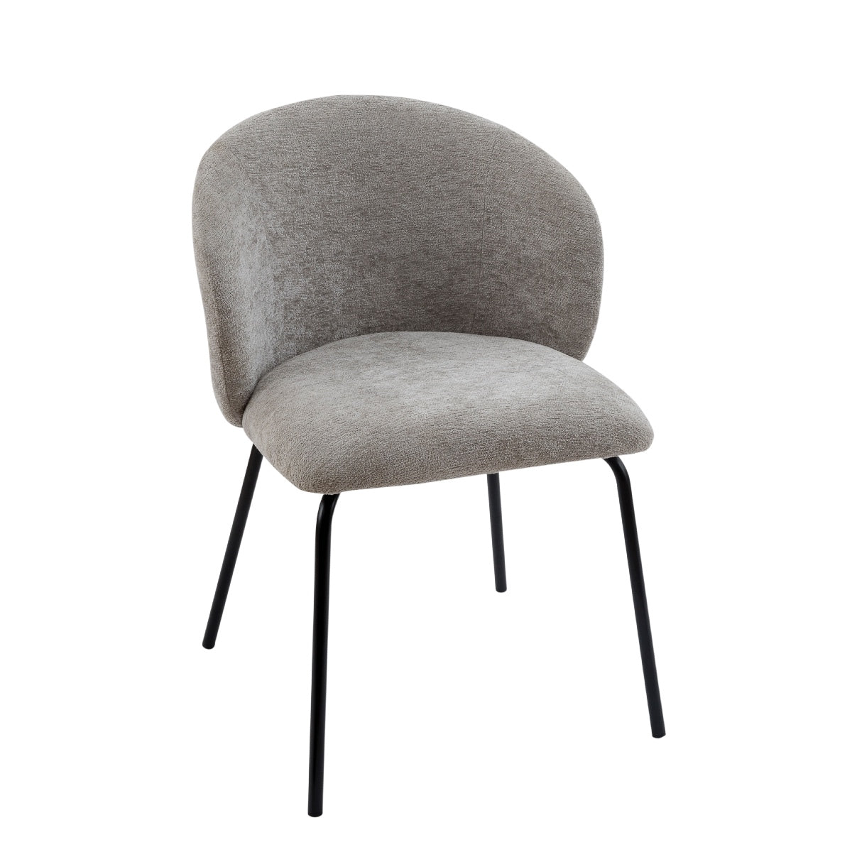 Silla de comedor tapizada gris Lina