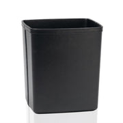 Papelera clásica de oficina negra de piel