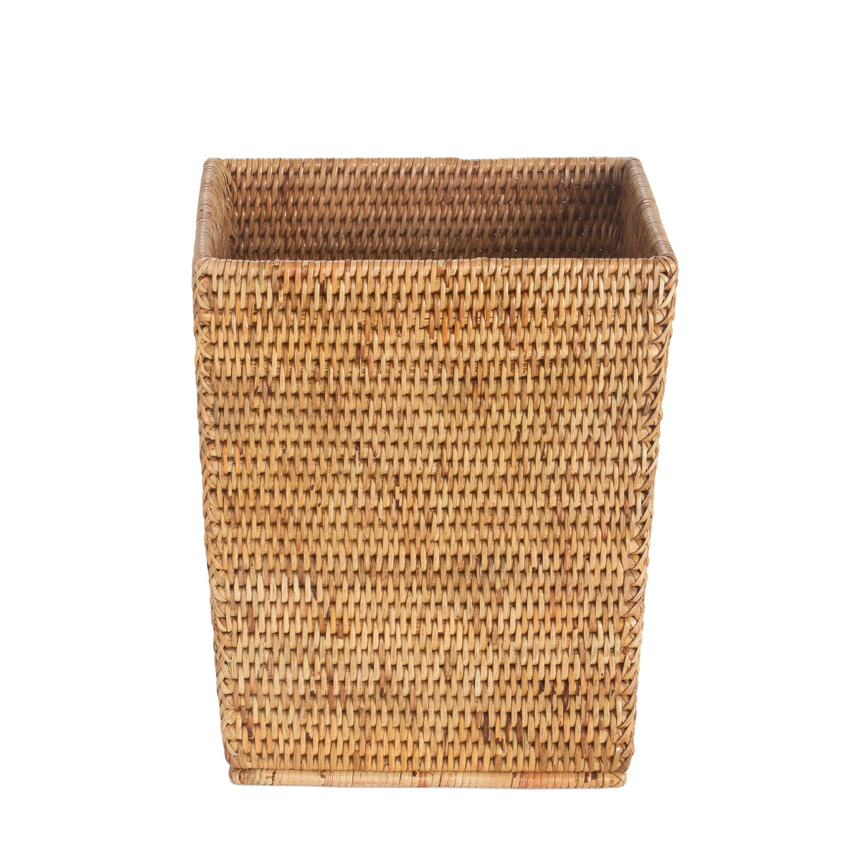 Papelera cuadrada de ratán