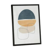 Cuadro abstracto industrial de metal negro 40x50