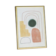 Cuadro abstracto moderno de metal dorado 40x50
