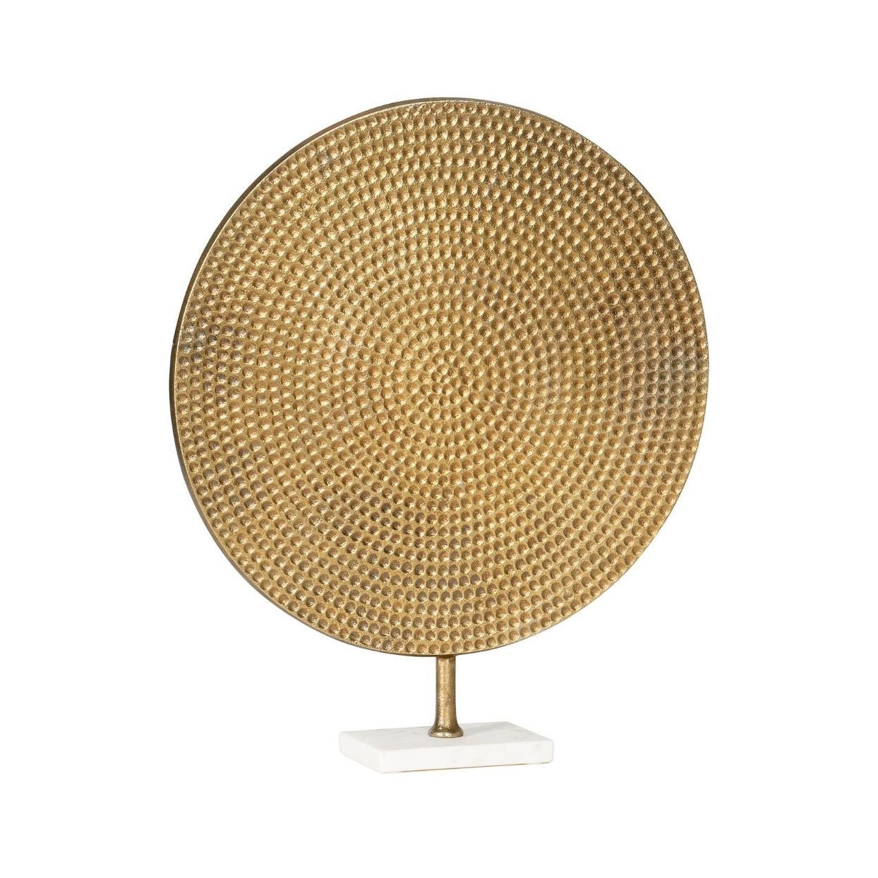 Figura decorativa de diseño de metal dorado 46cm